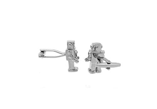 MRCUFF Robot Pair Cufflinks Presentation Gift Box & Polishing Cloth3