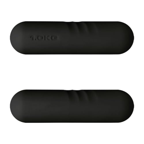 DimyFew 2 Piezas Mancuernas Barra Pesas Entrenamiento Silicona Hierro Antideslizante Ergonómico Aptas para Adultos Niños Ejercicios Gimnasio Casa Educación Fí, Negro