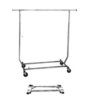Collapsible Rolling Garment Clothing Rack