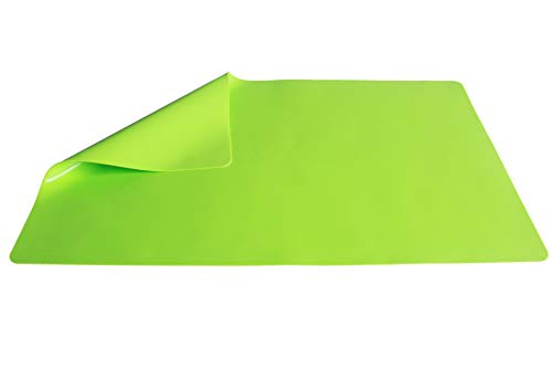 X- Haibei Large Silicone Mat for Crafts Epoxy Resin, 31.5â€x19.6â€œ Thick Silicone Jewelry Casting Painting Baking Table Placemat Play Doh Clay Mat for Kids Adult (Green, L (31.5 x 19.6 x 0.079 inch))