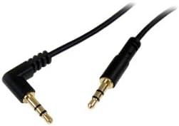 6フィート スリム 3.5mm - 直角ステレオオーディオケーブル - M/M