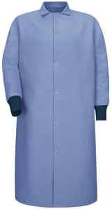 Red Kap KS60NV-RG-XL M Gripper Front Butcher Coat - Navy RG XL