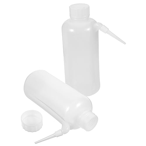 IWOWHERO Flexible Plastic Side Spout Watering Bottles 2pcs Bulk Watering Bottles for Gardening and Cleaning