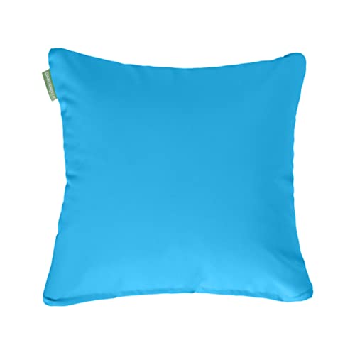 Gardenista Garden Outdoor Throw Cushion | Hollowfibre Hypoallergenic Filled | Patio Rattan Chair Patterned Furniture Pillow | Water Resistant | Multi Colour | 24" Size (Turquoise)