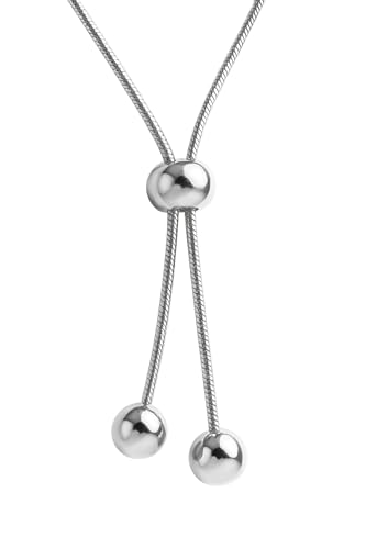 Stainless Steel Beaded Adjustable Long Y Necklace Tassel Dress Sweater Chain Necklace Dainty Long Necklaces