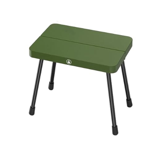 CYDZSRA Taburete portátil Ligero y Plegable con rodamientos, Ideal para Senderismo y Pesca. Aleación de Aluminio Resistente y Duradera, Ideal para picnics, Verde