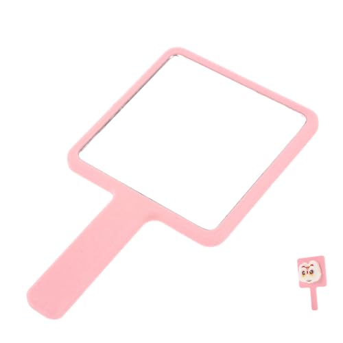 CALLARON Cute Cartoon Lion Handheld Mirror Self Adhesive Handheld Makeup Mirror Portable Vanity Mirror for Adults for Travel Daily Use Adorable Lion Design