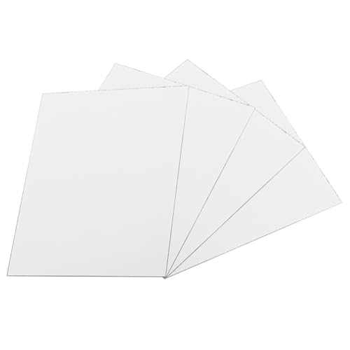 TEMPNAP Espejos Acrílicos Autoadhesivos de Pared 4 Piezas, Diseño Simple sin Marco, Livianos y Portátiles para Decoración en Dormitorio y Hotel
