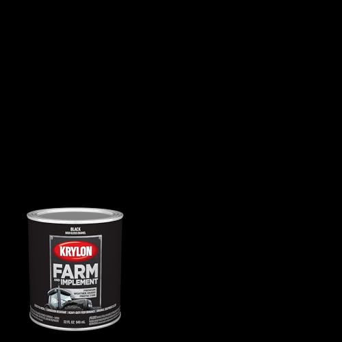 Image of Krylon Farm & Implement Brush On-Paint, High Gloss, Black, 1 Quart