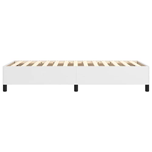INLIFE Boxspringbett Weiß 100x200 cm Kunstleder,25kg,3121030 – Bild 8