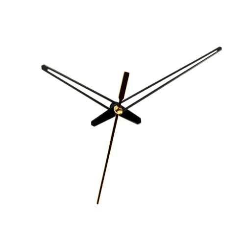 Image of Black Metal Clock Hands Replacement Set - Modern Metallic Needles for DIY Wall Clock Making, Resin Art & Crafts (Set of 1)