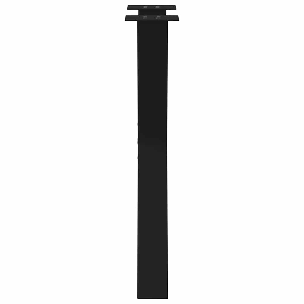 Nogi do stołu w kształcie X 2 sztuki, czarne, 50 x 72 73 cm, stal malowana proszkowo, z regulacją wysokości nóżek poziomujących, mocowanie i ochraniacze podłogi, do stołu jadalnego i biurka