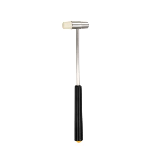 sourcing map Double Face Small Plastic Metal Hammer 7 Round Dual Head Multifunctional Mallet with Soft/Hard Tips for Jewelry Watch Handcraft