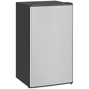 HOMCOM Nevera Pequeña 91 L con Congelador, Mini Frigorífico Silenciosa, Frigorífico Pequeño Bajo Encimera con Temperatura Regulable 5 Niveles, Puerta Reversible y Estantes Ajustables, Negro