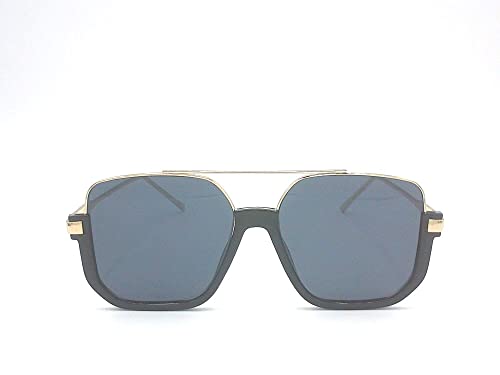 Retro Square Half Rim Frame Sunglasses #TOP19