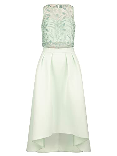 ApartFashion Damen Spitzentop und Satinrock Kleid, Mint, 36 EU