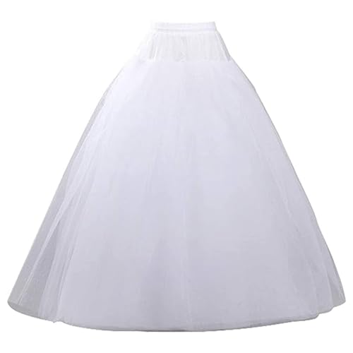 Reviews de Enaguas enteras para Mujer Top 5. 47 Licsaliwe Falda de Enagua de 40 Pulgadas Corte A sin Aros Blanca para Vestidos 4 Capas Crinolina con Cintura Ajustable para Vestido Novia Noche o Gala.