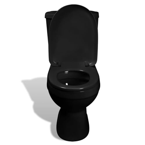 ShGaxin Toilette mit Spülkasten Schwarz – Bild 5