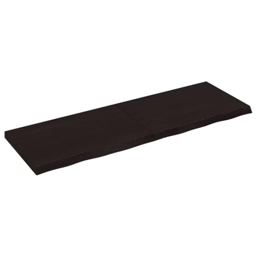 vidaXL Estante Pared Madera Roble tratada marrón Oscuro 120x40x(2-4) cm
