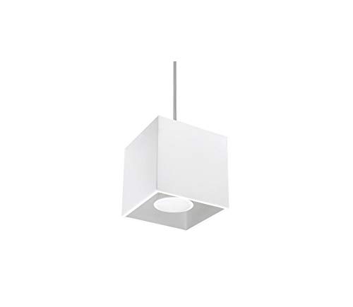 Image of SOLLUX Lighting Quad 1 Aluminium Pendant Light, White