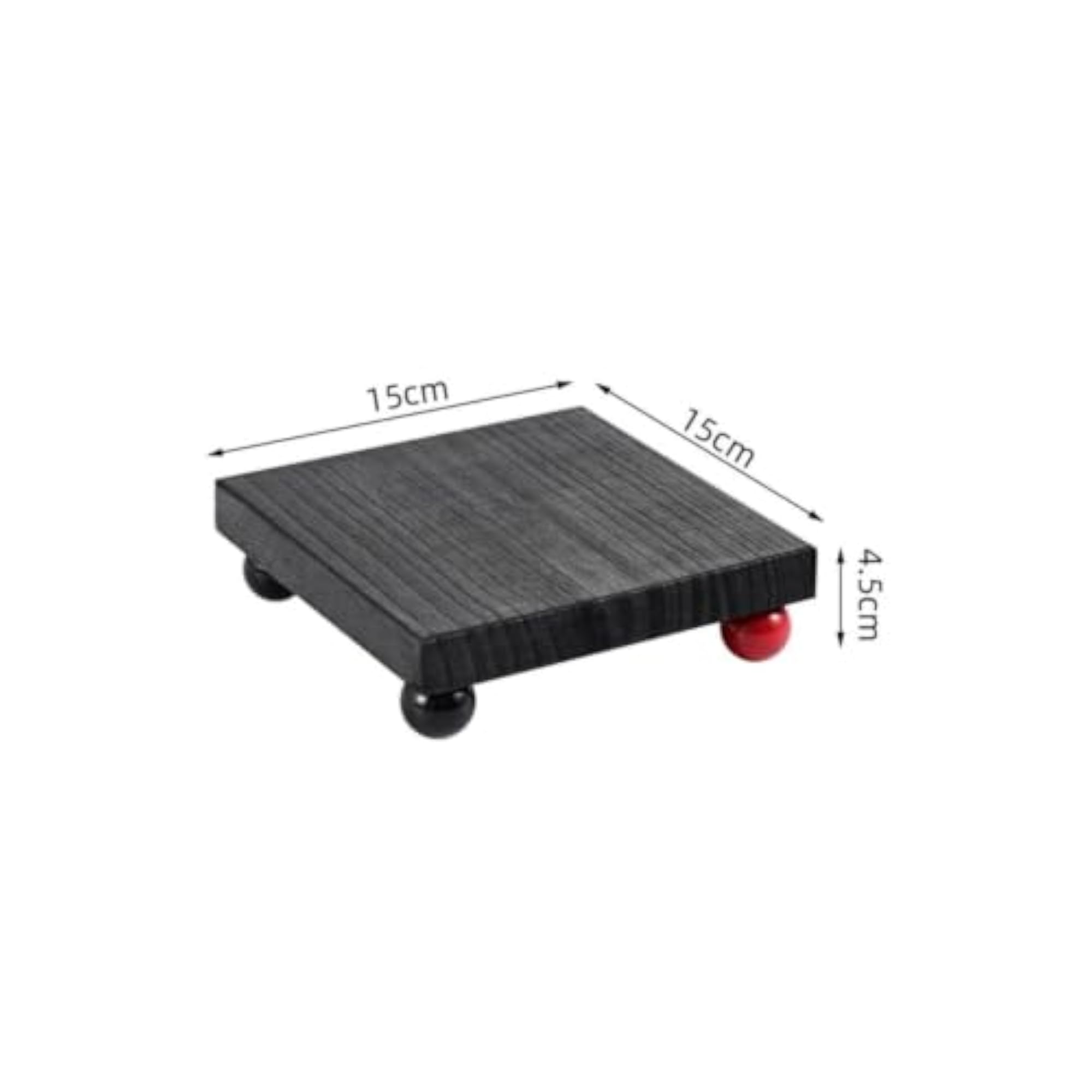 Rectangular Wooden Tray with Feet, Minimalist Design