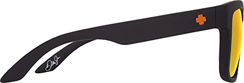 Image of Spy Optic Discord Dale Jr /Matte Black /Hd Plus Gray Green /Orange Spectra Mirror One Size
