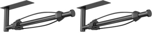Image of VAEHOLD Self Adhesive Paper Towel Holder Under Cabinet Mount, Wall Mounted Paper Towel Roll Holder with Damping Effect for Kitchen, Bathroom, Wall - SUS304 Stainless Steel (Matte Black) (Pack of 2)