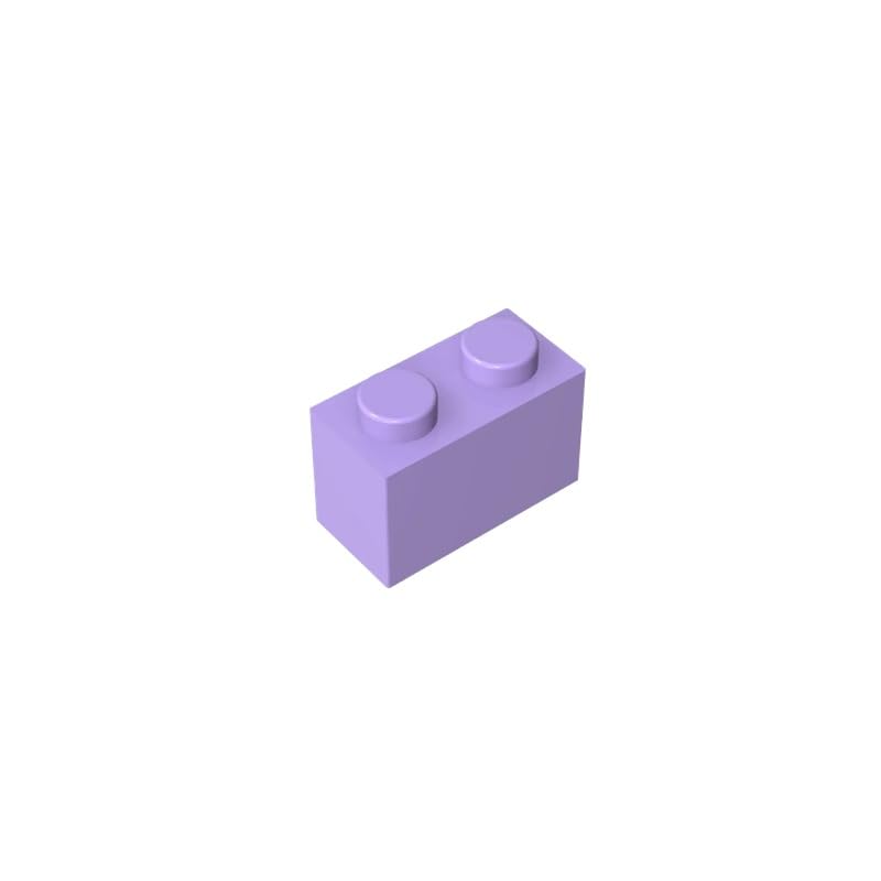 3065 bricks Brick 1x2 Without Bottom Tube 50 Pieces GDS-1545 Compatible with Lego Building Blocks Color:Lavender