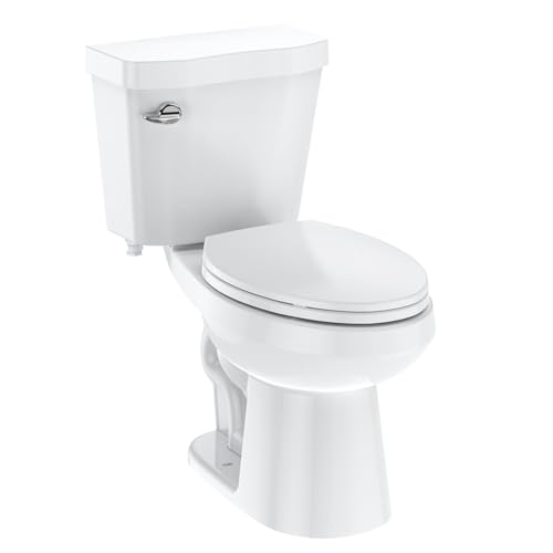 GarveeTech Two-Piece Toilets, Elongated Toilet for Bathrooms, Soft Close Seat,