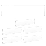 TOYZFRIENDY Soporte de Pared para Placas de Identificación Acrílico Transparente 6 Unidades Adhesivo para Puertas Oficina Aulas y Hospitales Portaetiquetas Profesional
