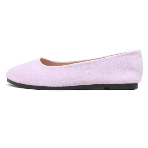 Image of Dear Time Women's Flats Comfortable Slip On Ballet Flats Soft Solid Casual Shoes