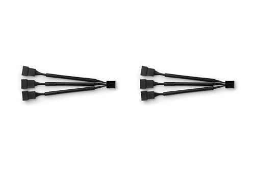 Noctua NA-SC1 Sx2, 3-drożny kabel rozdzielacza wentylatora, 4-pinowy PWM (dwupak, 13 cm, czarny)
