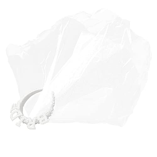 minkissy Tiara De Despedida De Solteira Tiara De Noiva Véu Pérola Tiara De Noiva Véu De Noiva Faixa
