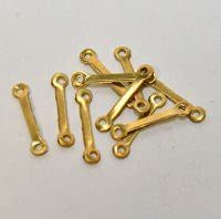 Mantua Model42875Chain Plate- Brass - Length 15 mm - Pkg. of 10 pcs.