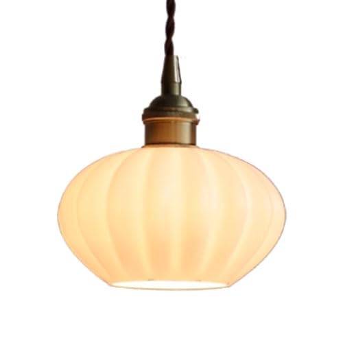 Suspension en verre cuivré E27 design industriel nordique luminaire
