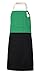 Velilla 404210B; delantal peto bicolor; color verde; talla única