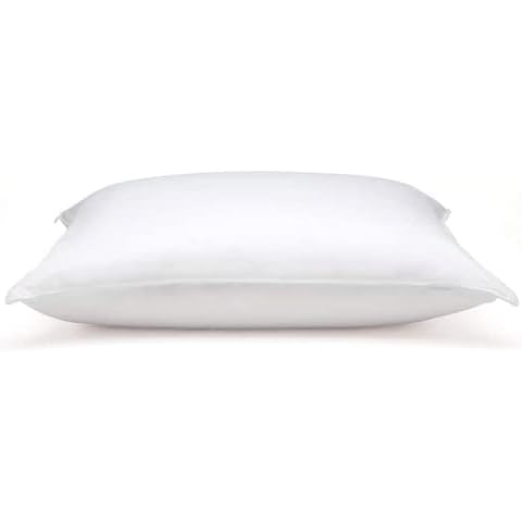 DOWNLITE Flat & Soft Down Pillow – Hypoallergenic Premium Down (Not Feathers) – Standard Size, 20 x 26 Cover