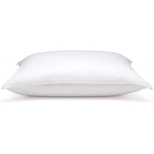DOWNLITE Flat & Soft Down Pillow Hypoallergenic Premium Down Not Feathers Standard Size, 20 x 26