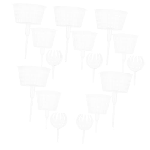 TOGEVAL 15個 入り透明プラスチック製盆栽用肥料ボックス 蓋付き耐久性施肥バスケット 園芸用鉢植え肥料施肥ツール 簡単挿入 長期使用可能