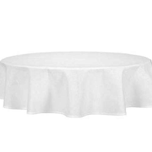 Effen zwart rond tafelkleed 280 cm - Passion Decor