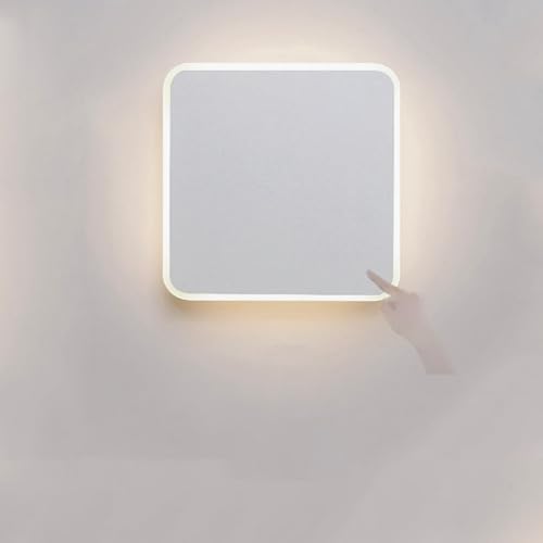 Lámpara de cabecera LED para dormitorio con luz natural y diseño cuadrado