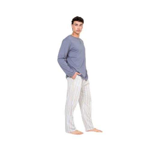 Pyjama homme 100% coton respirant haut de gamme Raya Bill Indigo