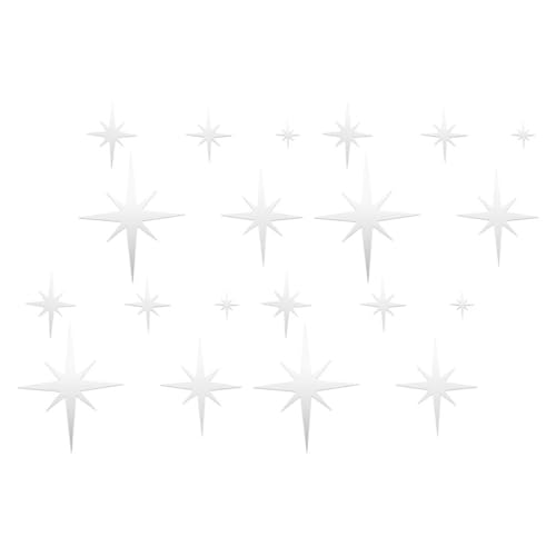 Adhesivo de Pared Espejo Acrílico Silver Beaupretty 15x15cm