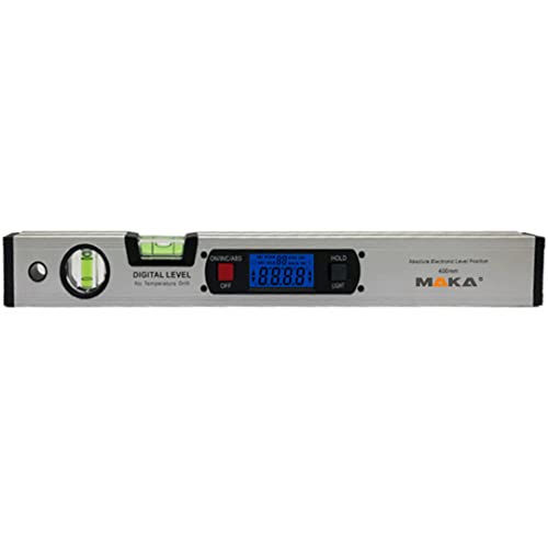 MAKA Digitale Wasserwaage 416mm - 4x90° range - Eingebaute Magnete - Mit Hintergrundbeleuchtung - Digitale Neigungsmesser - Winkel Finder Gauge Spirit Level