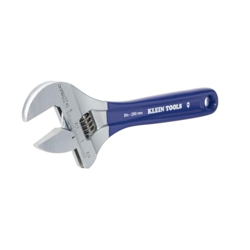 Adjustable Wrench with Extra-Wide Jaw, 8-Inch Klein Tools D509-8