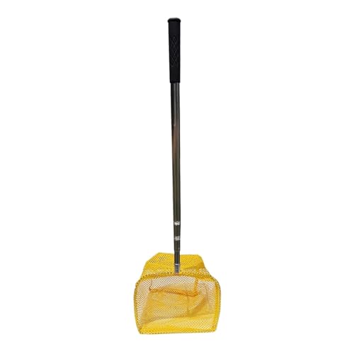 Bolsa de red para recoger pelotas de tenis de mesa con mango de acero inoxidable, herramienta de entrenamiento ajustable para recoger y almacenar eficientemente