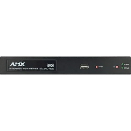 AMX H.264 Compressed Video Over IP Decoder, PoE, SFP, HDMI, USB for Record