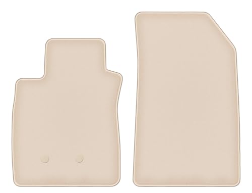 Tapis auto en velours beige haute densité compatible Clio III Grandtour et break