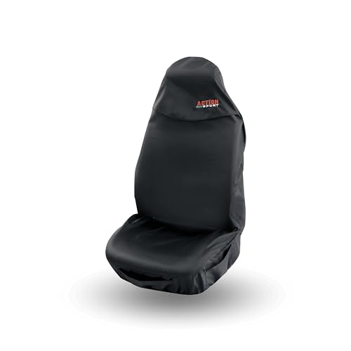 PETEX 31671304 Action Sitzbezug Sports Sitzbezug Werkstattschoner Schonbezug Nylon Autozubehör, schwarz
