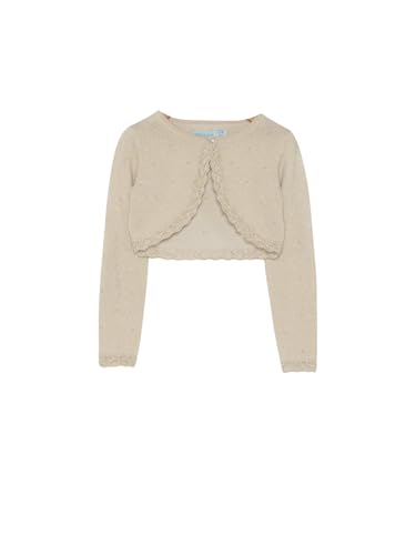 Abel & Lula Knit Bolero Cardigan for Girls Champagne